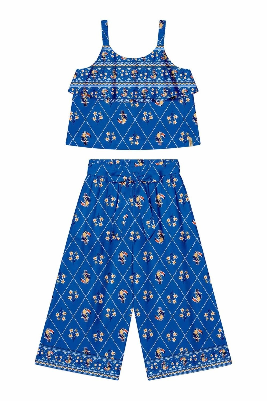 Infantil - Conjunto Cantarim Menina Pantacourt Elian Azul