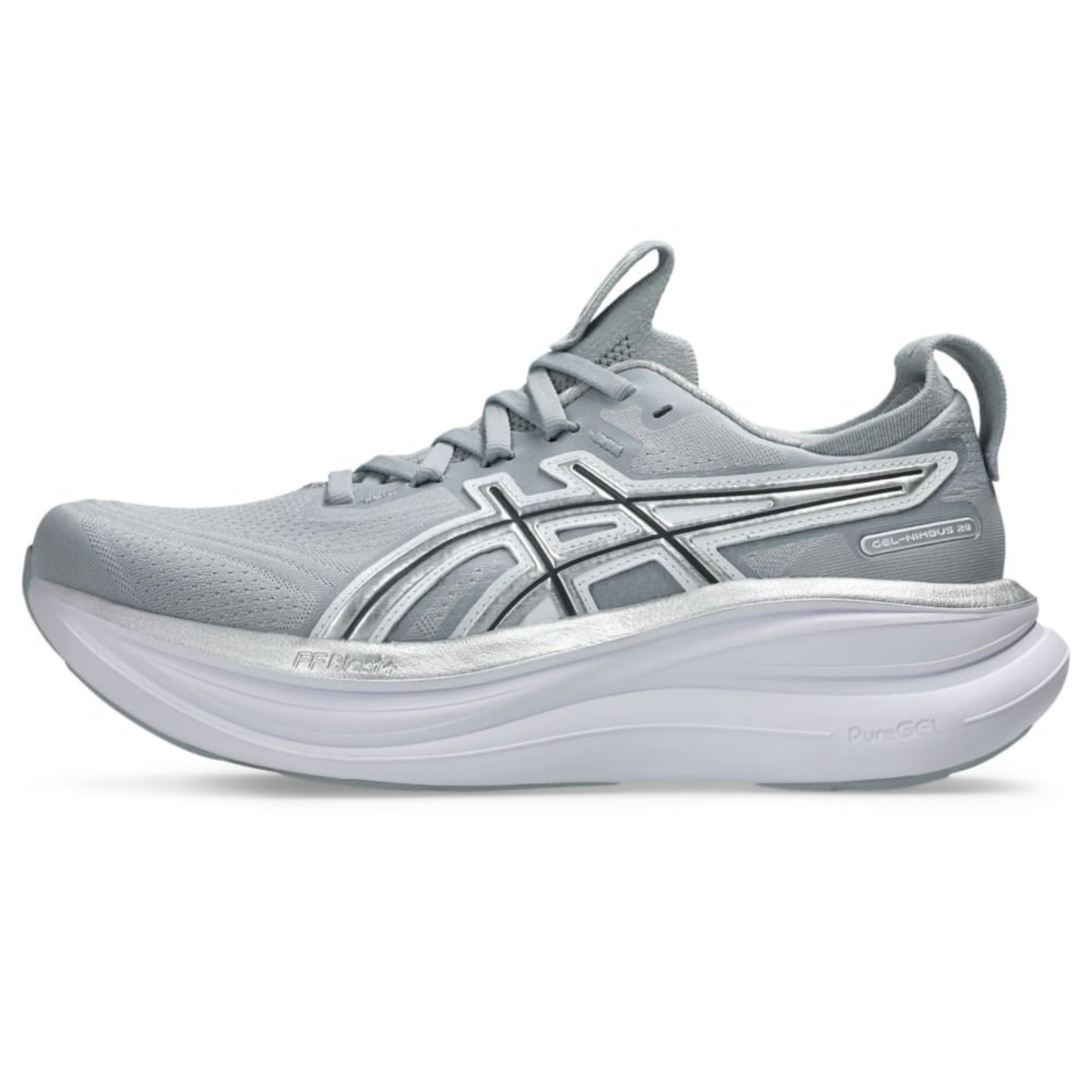 Vista 2 Tênis ASICS GEL Nimbus 28 Atc - Masculino Prata cinza ASICS cinza