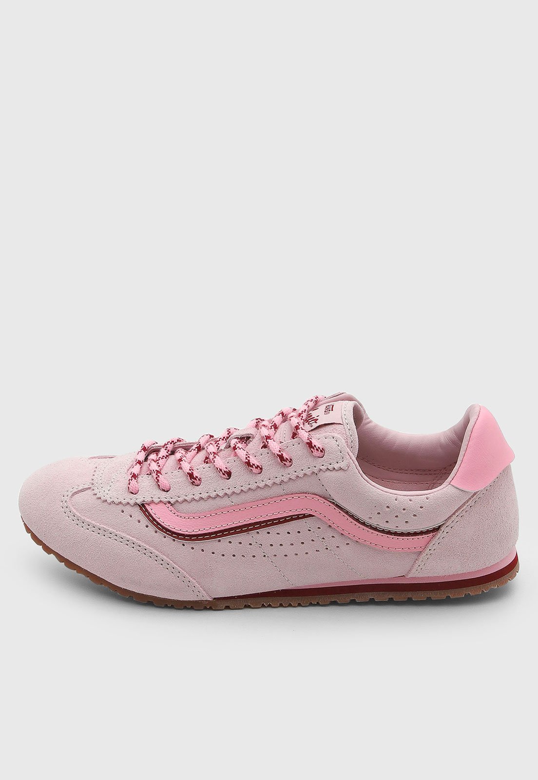 Tênis Feminino Vans Ua Super Lowpro Couro Rosa