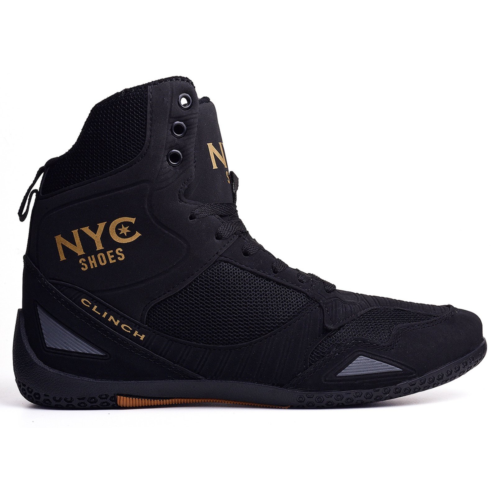 Tênis Bota Adulto para Academia e Treino UnissexNyc Shoes Original Preto Ouro