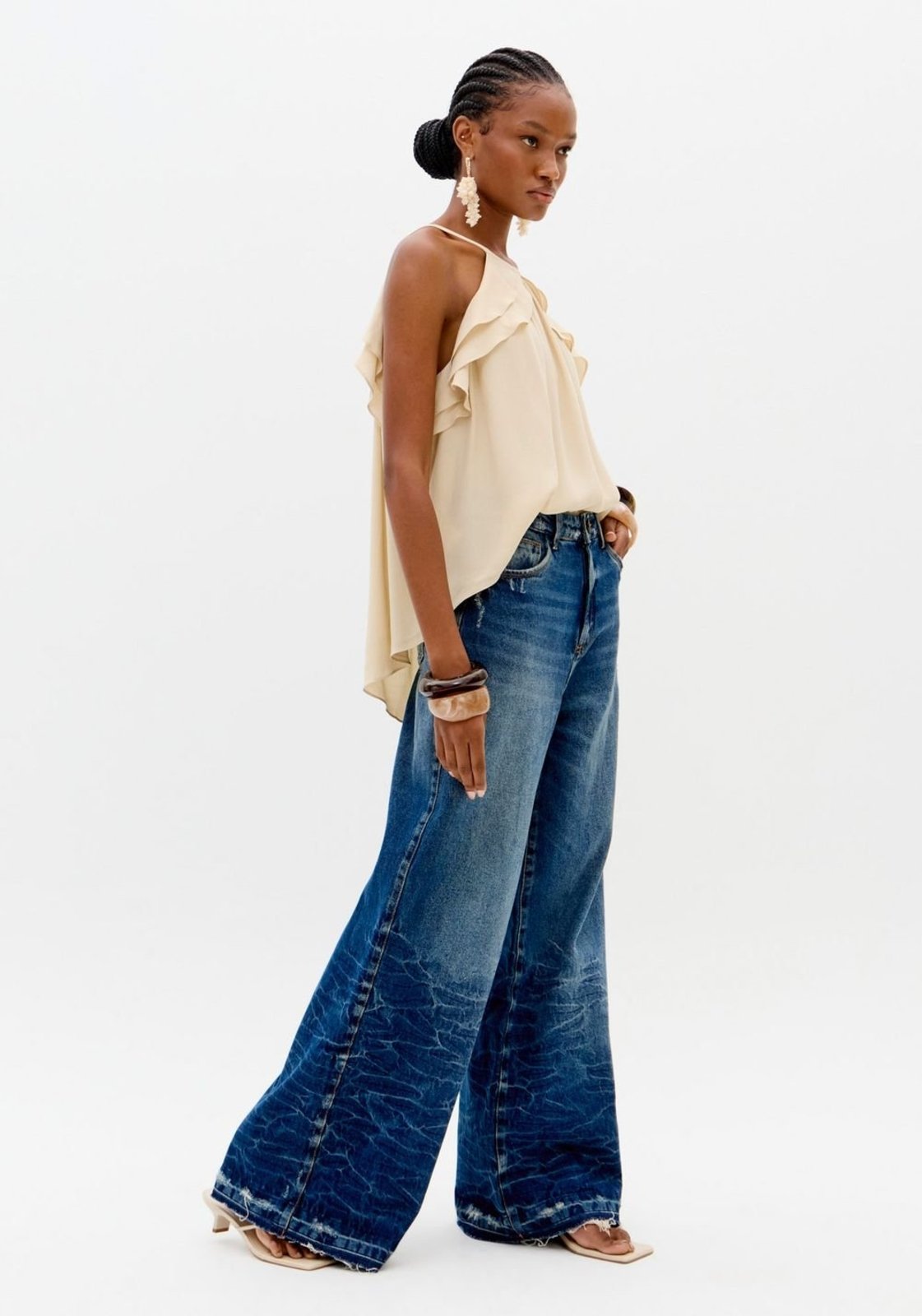 Calça Jeans Relaxed Cintura Super Alta Lança Perfume
