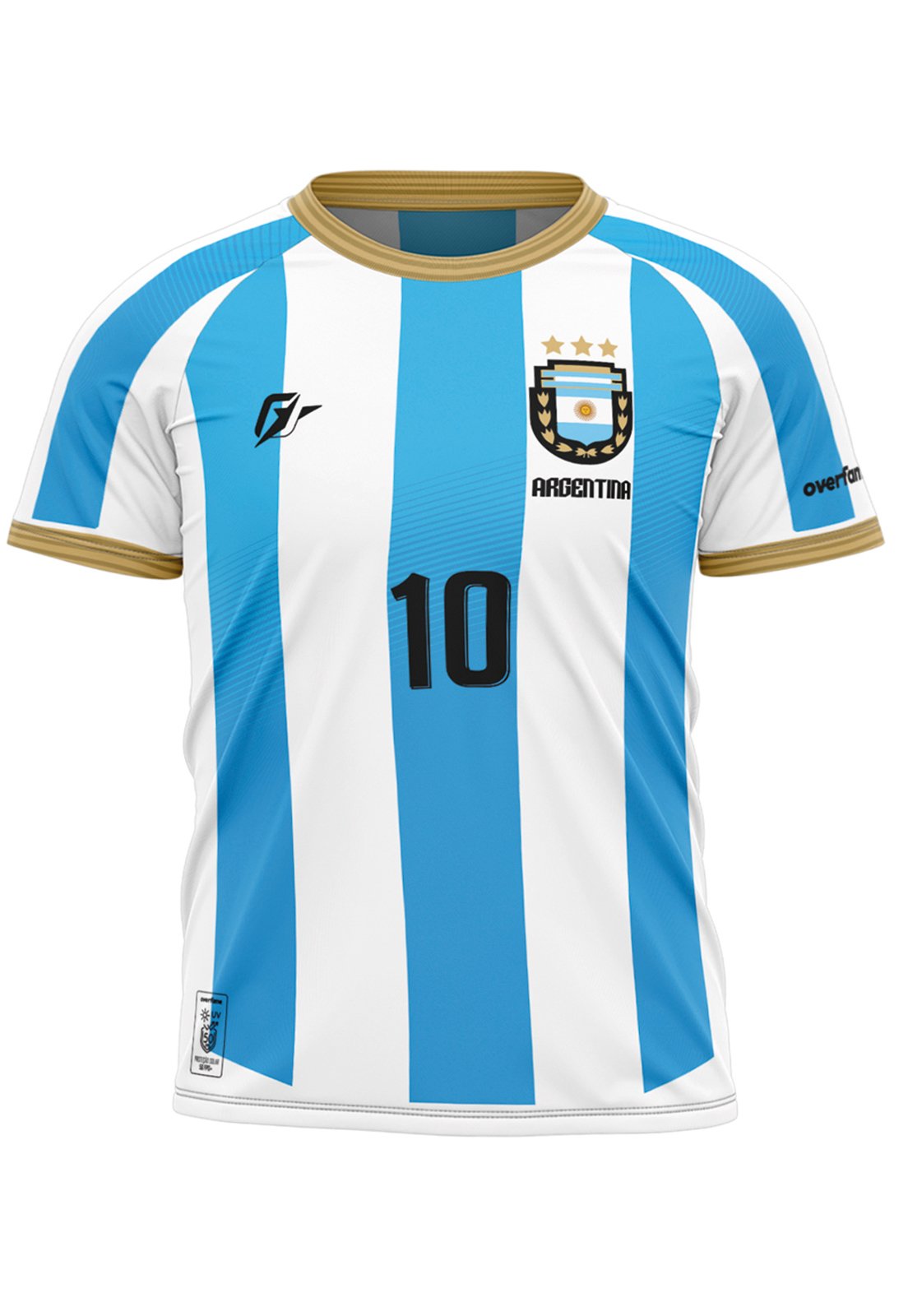 Camiseta Filtro UV Argentina Copa Albiceleste Tri Campeã