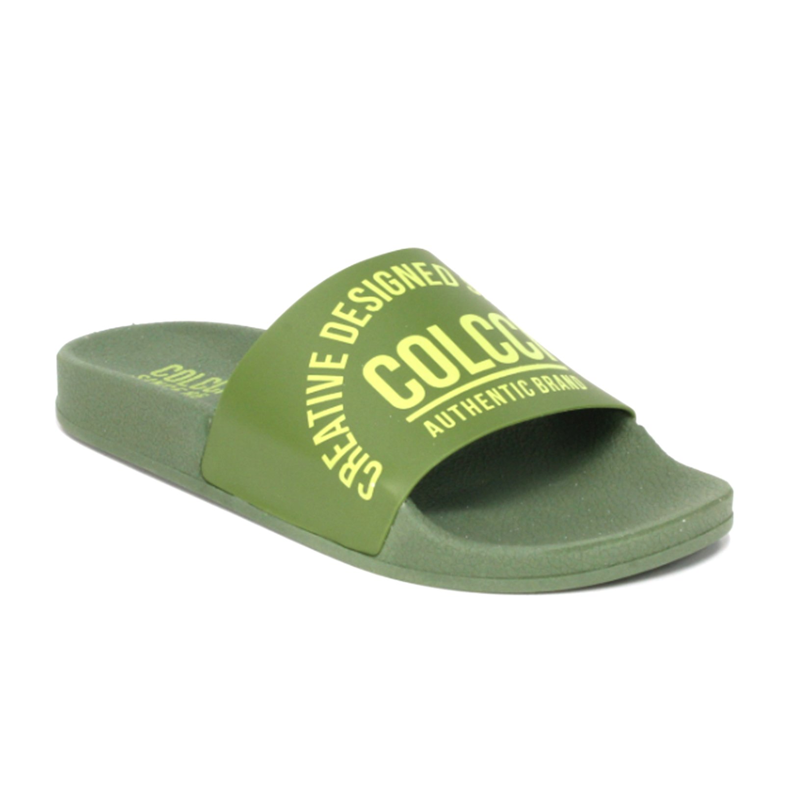 Slide Bianca Feminino Colcci Techfit Tira Larga Verde Vervas
