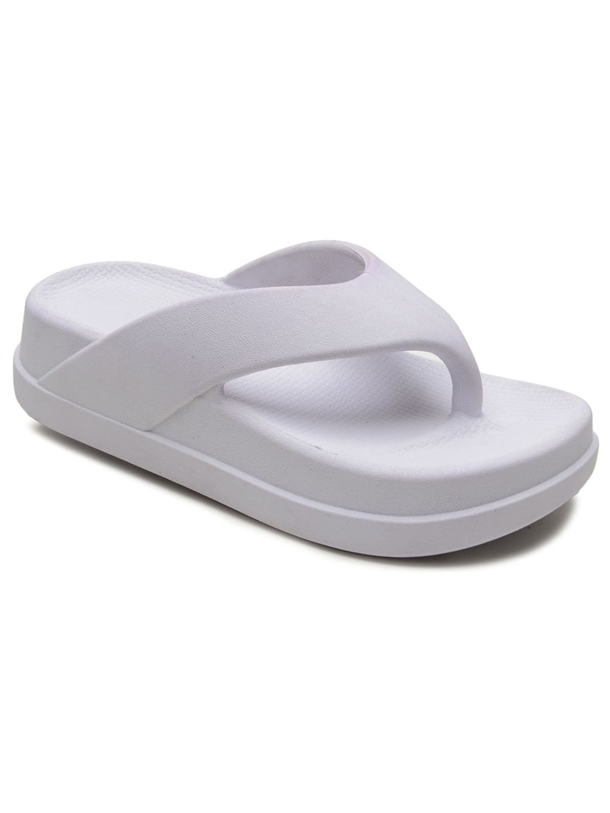 Chinelo de Dedo Feminino Plataforma Nuvem Ultra Macio Branco