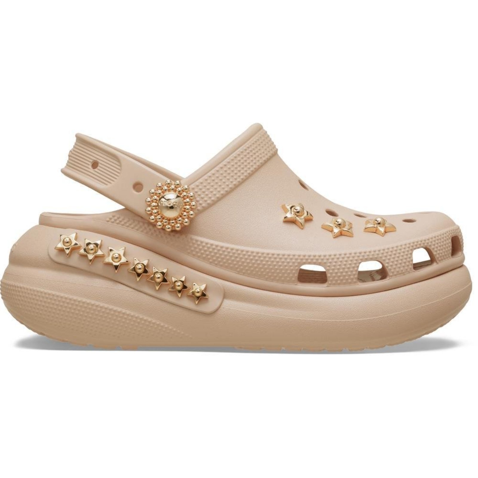 Sandália Crocs Crush Metal Minis Clog Bege