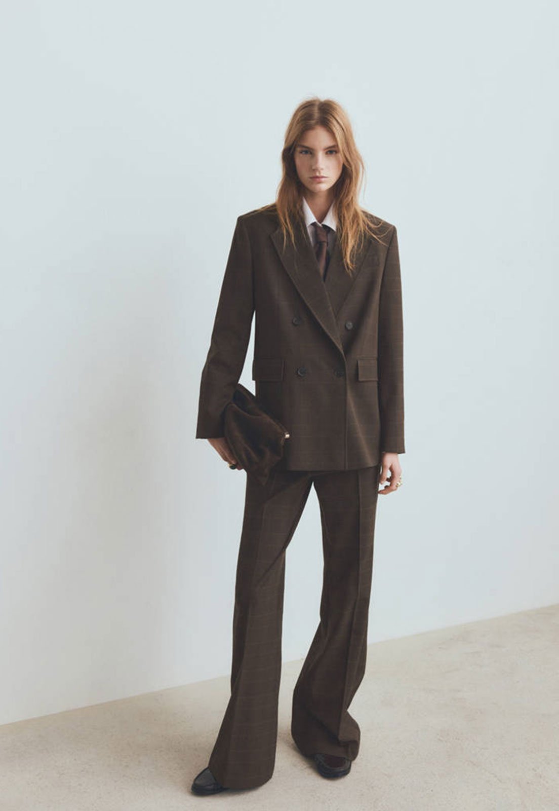 Blazer Feminino Mango Klimt Marrom