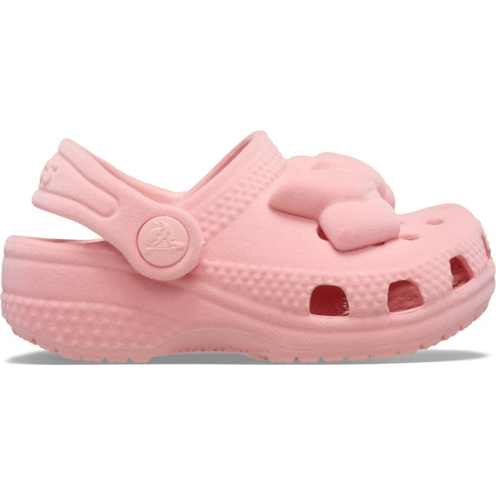 Infantil - Sandália Crocs Littles Velvet Bow Powder Pink Rosa