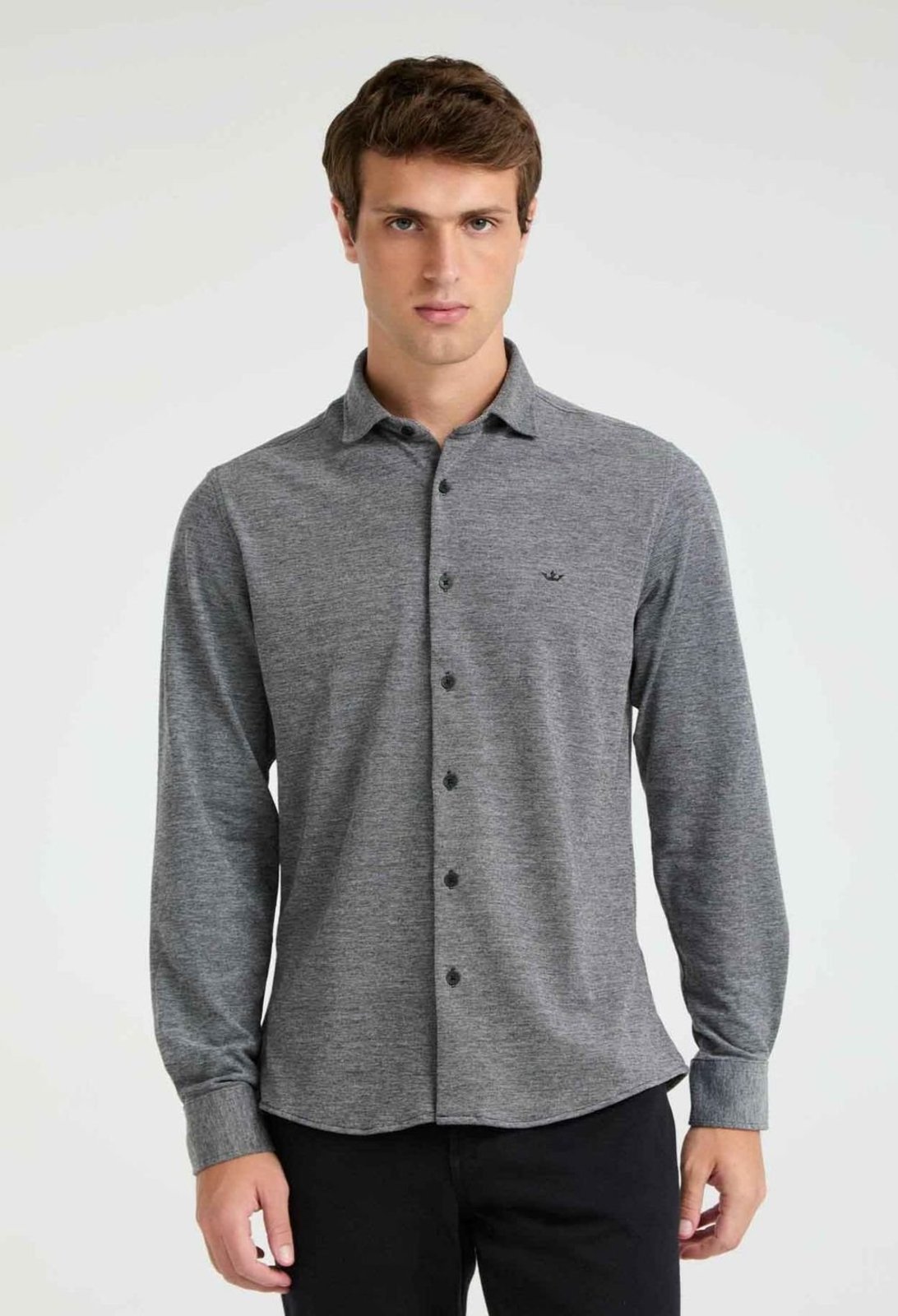 Camisa Docthos Slim Manga Longa Piquet CAMISA DOCTHOS SLIM MANGA LONGA PIQUET 003 PRETO EG