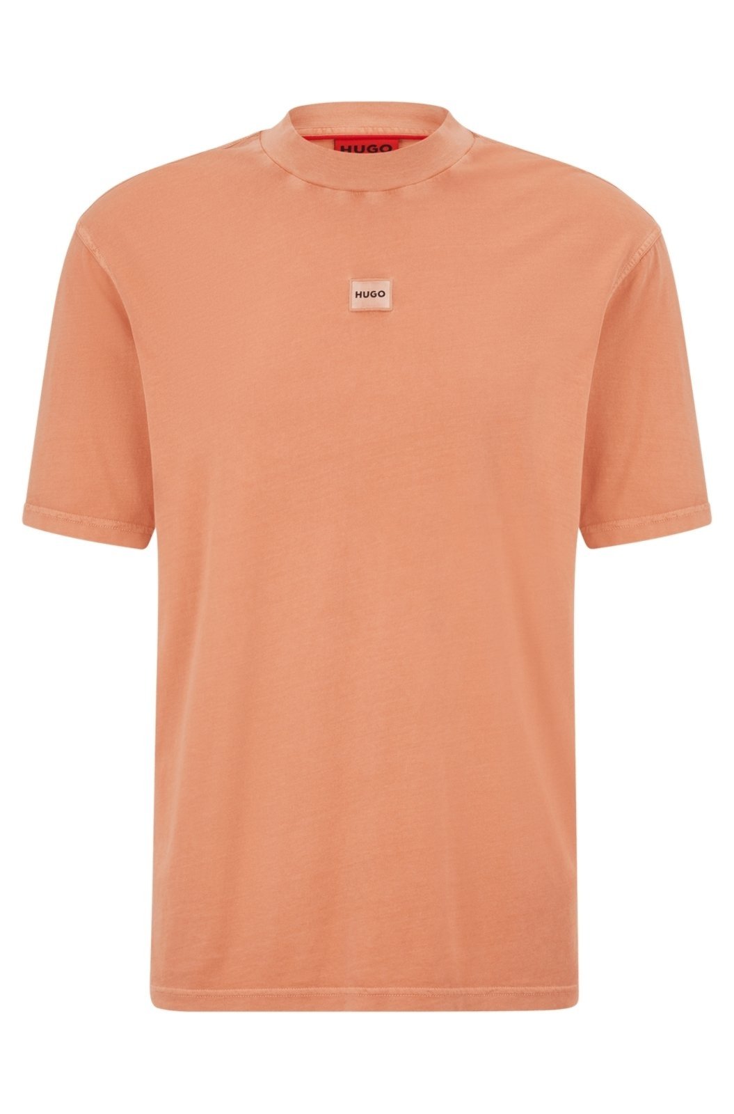Camiseta De Jérsei De Algodão Com Caimento Solto Com Selo Do Logotipo