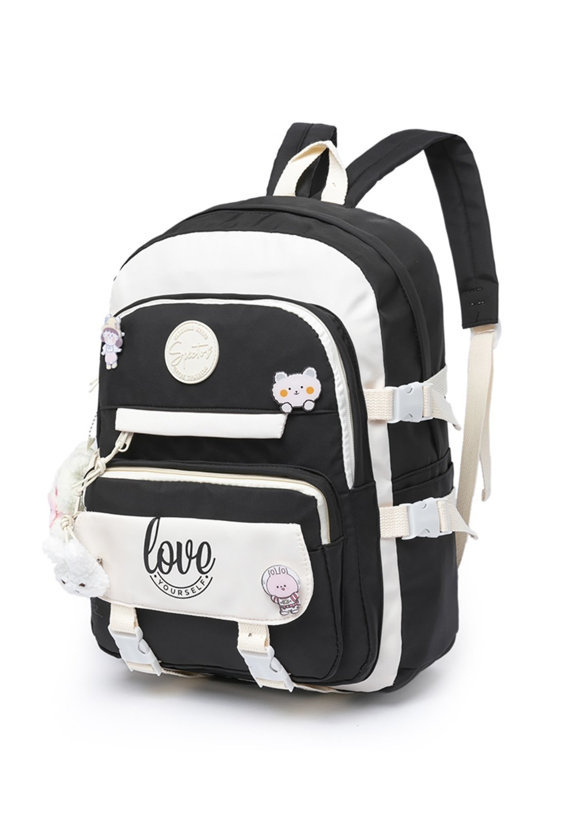 Vista 3 Infantil - Mochila Feminina Escolar Spector Casual Resistente preto Spector preto