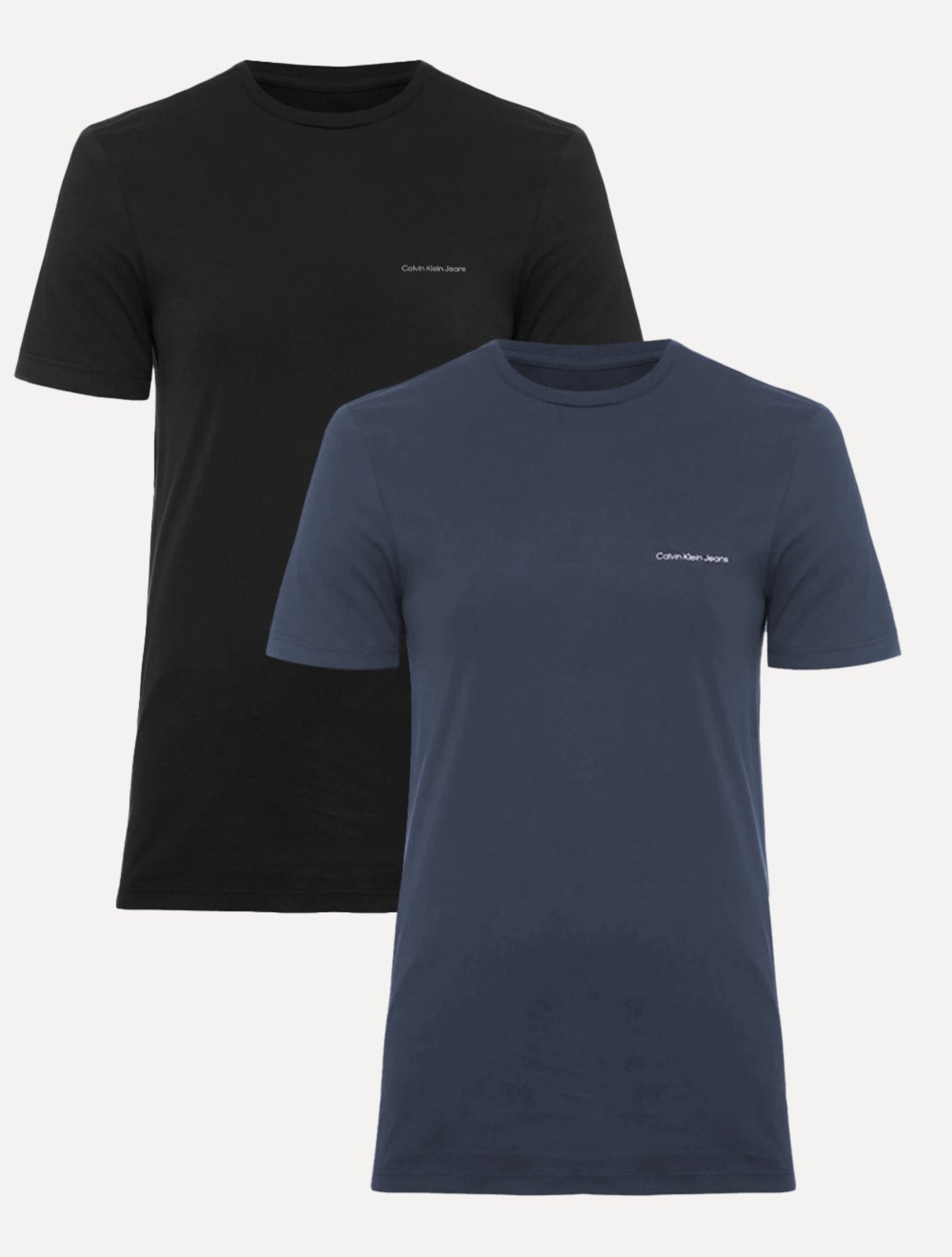 Kit Camisetas Calvin Klein Jeans Light New Nape Preta/Azul Marinho