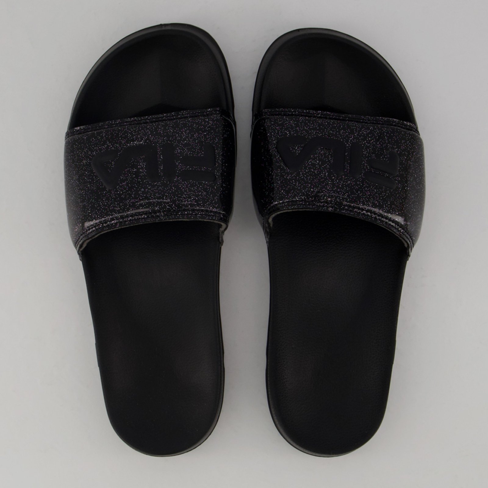Vista 2 Chinelo Fila Drifter Basic Feminino e Prata preto Fila preto