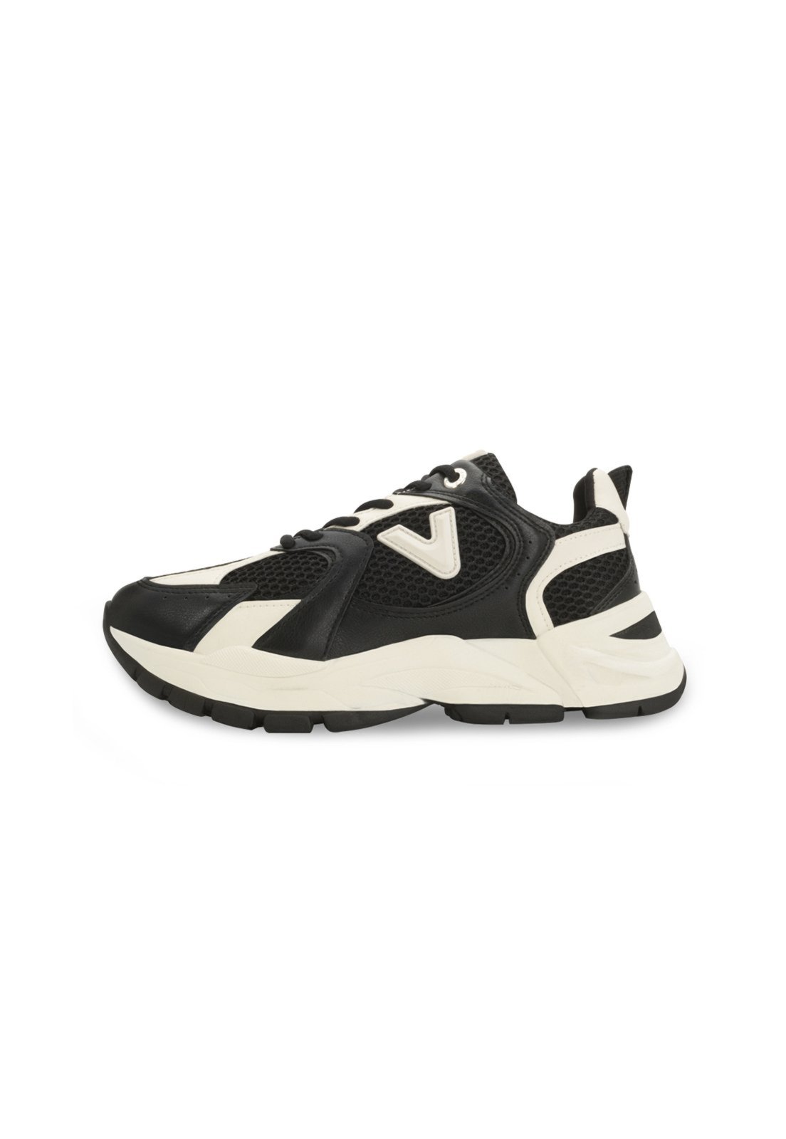 Vista 3 Tênis Casual Via Marte e Meia VM25-14001 Creme preto VIA MARTE preto