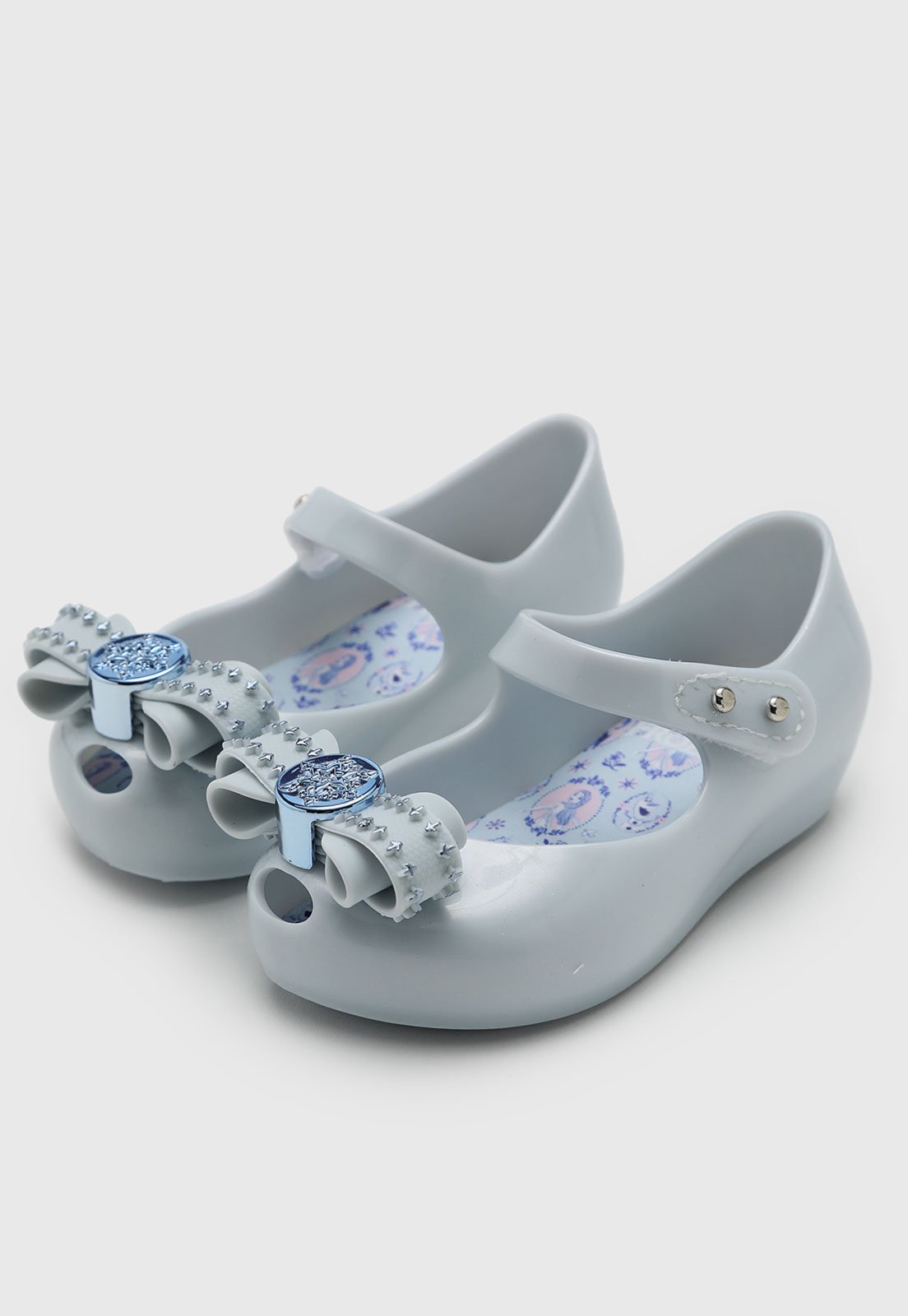 Vista 2 Infantil - Sapatilha Mini Melissa Laços Princesa azul Mini Melissa azul
