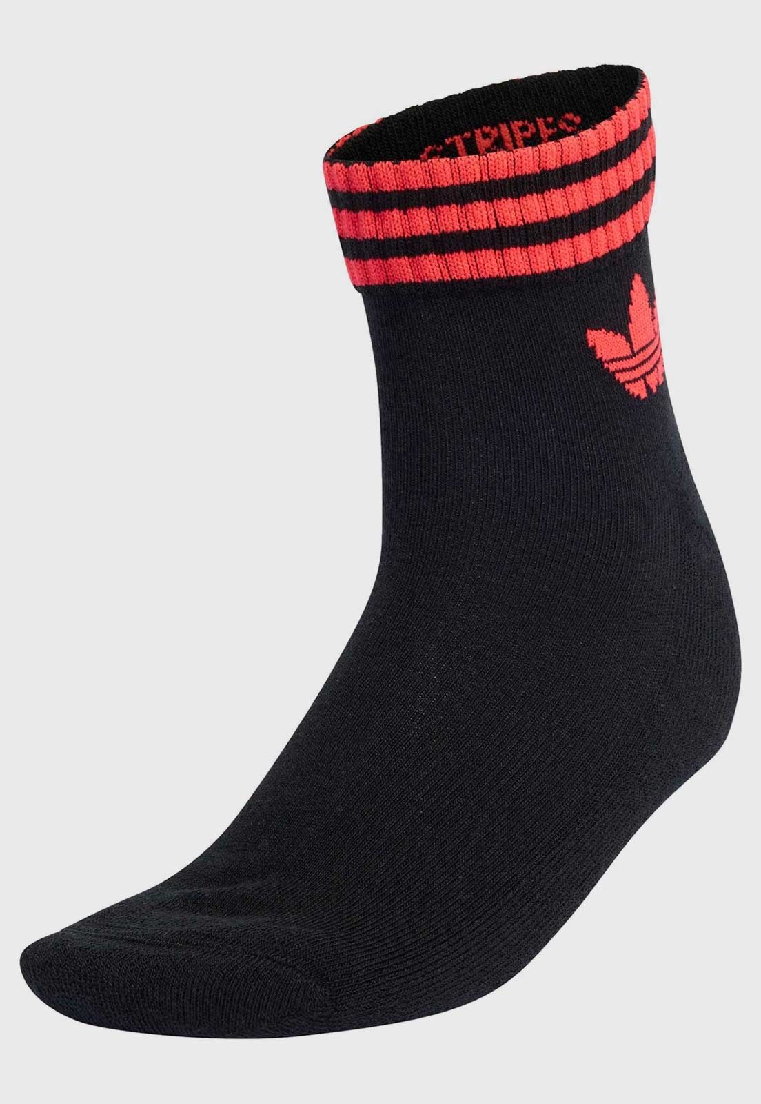 Vista 2 Meia Unissex Adidas Originals Cano édio Preta preto adidas Originals preto