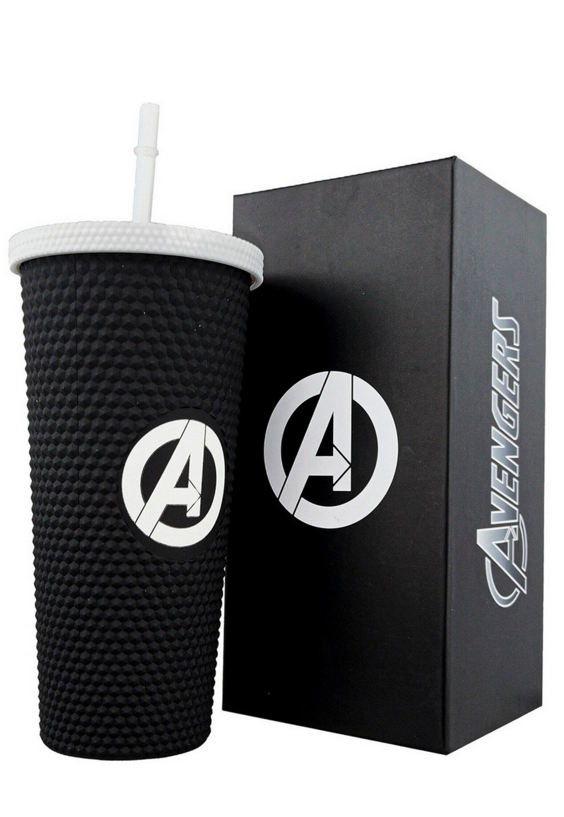 Copo Stiff Marvel Avengers 710ml Vingadores Com Canudo