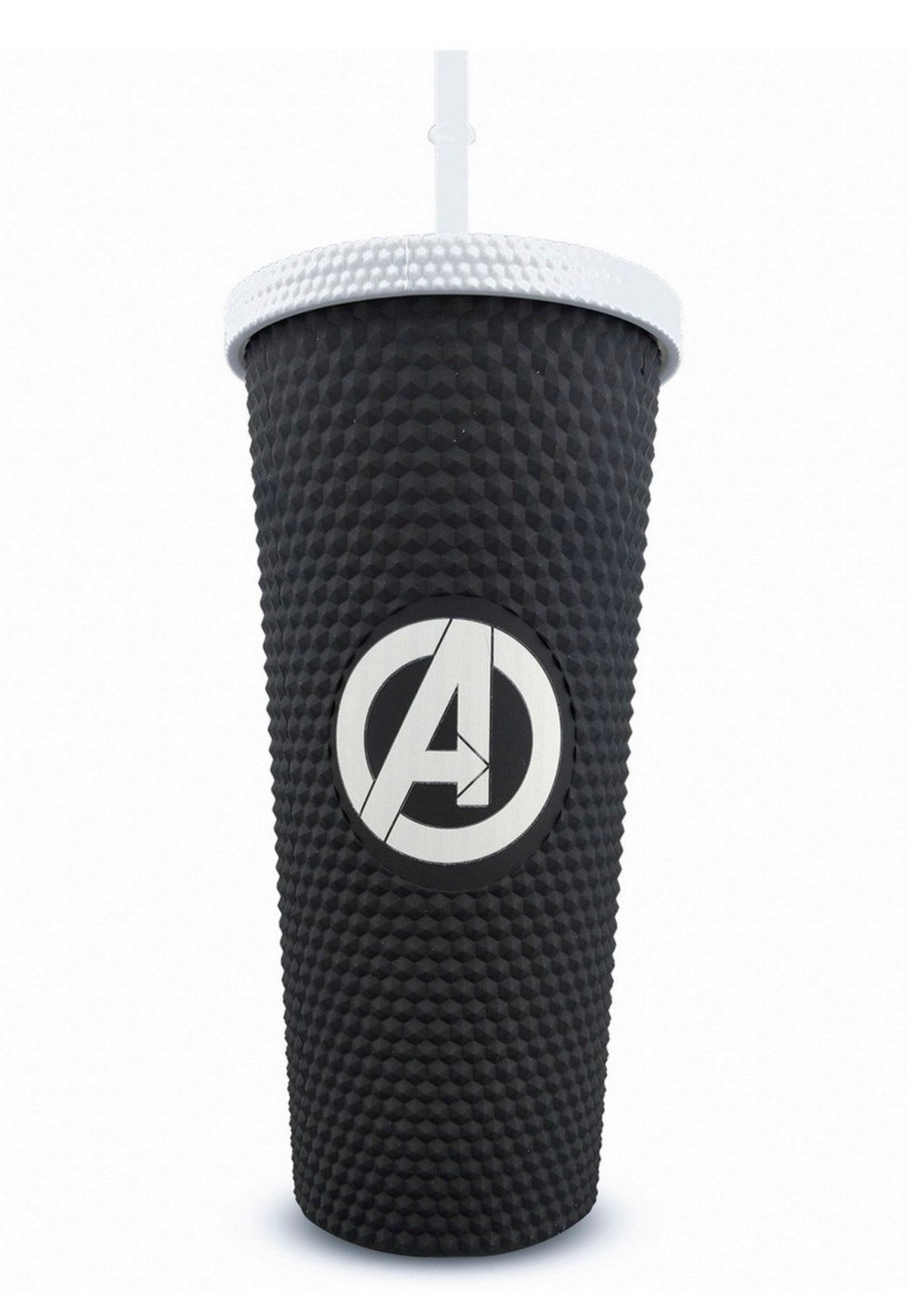 Vista 3 Copo Stiff Marvel Avengers 710ml Vingadores Com Canudo preto Marvel preto