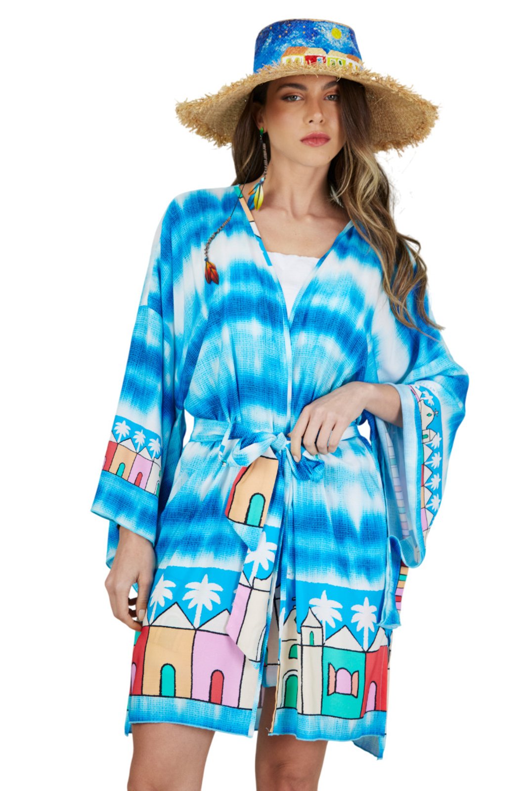 Kimono Curto Oxente Coleção Bahêa Yacamim R6 – Estampado