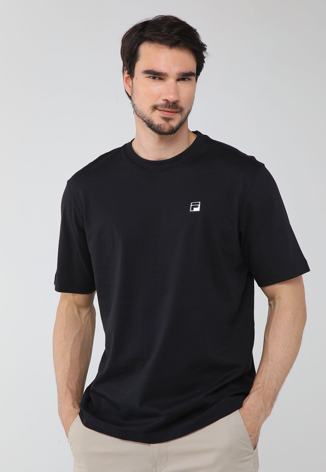 Camiseta Masculina Fila Comfort Italia Drawi Preta