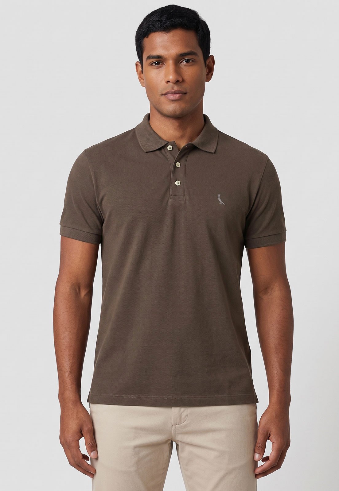 Camisa Polo Masculina Reserva Piquet Clássica Marrom