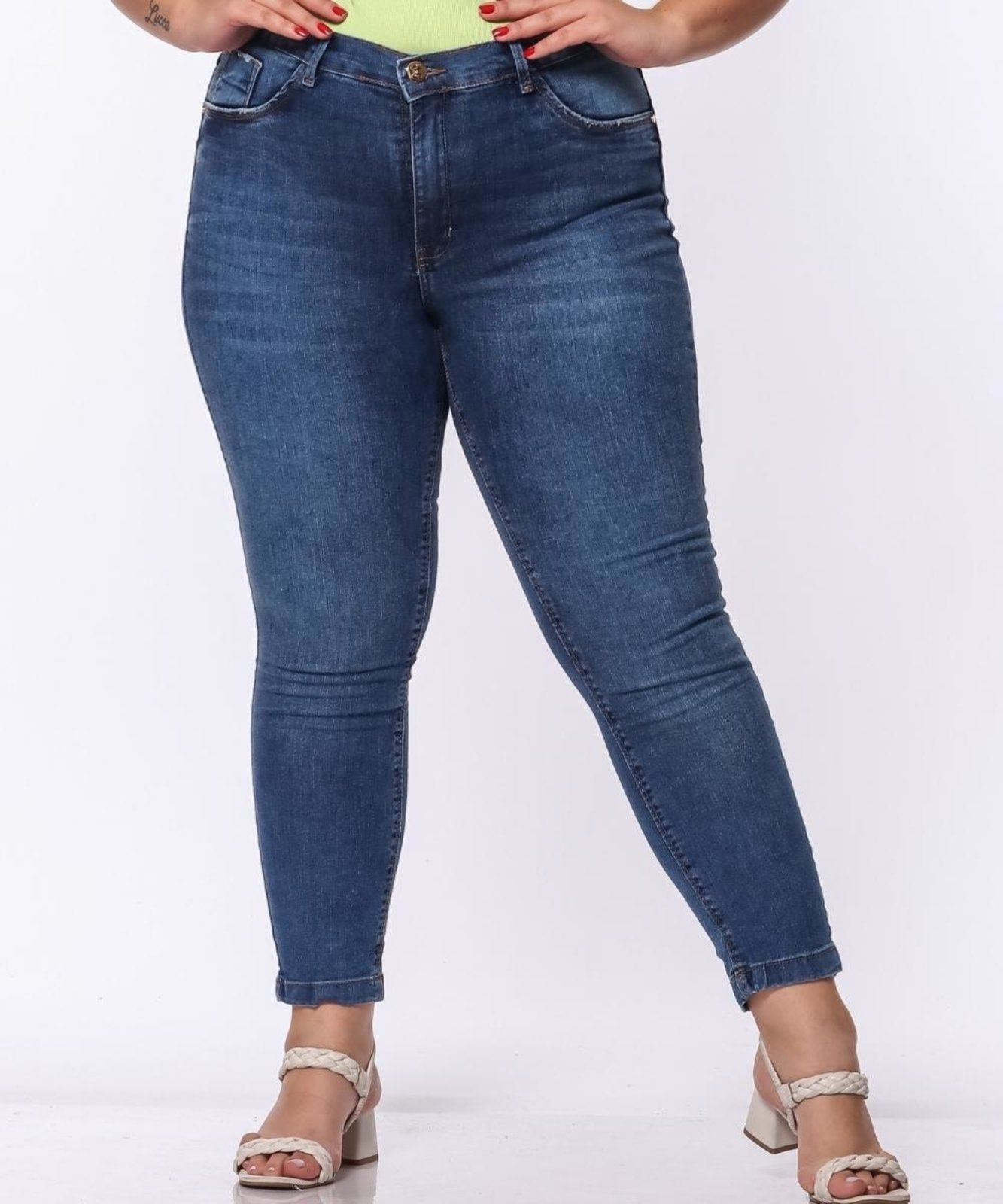 Calça Feminina Jeans com Elastano Plus Skinny Razon Jeans