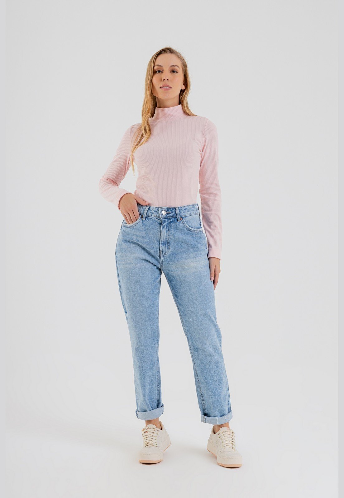 Blusa Básica Manga Longa Feminina Adulto Just Basic Roxo