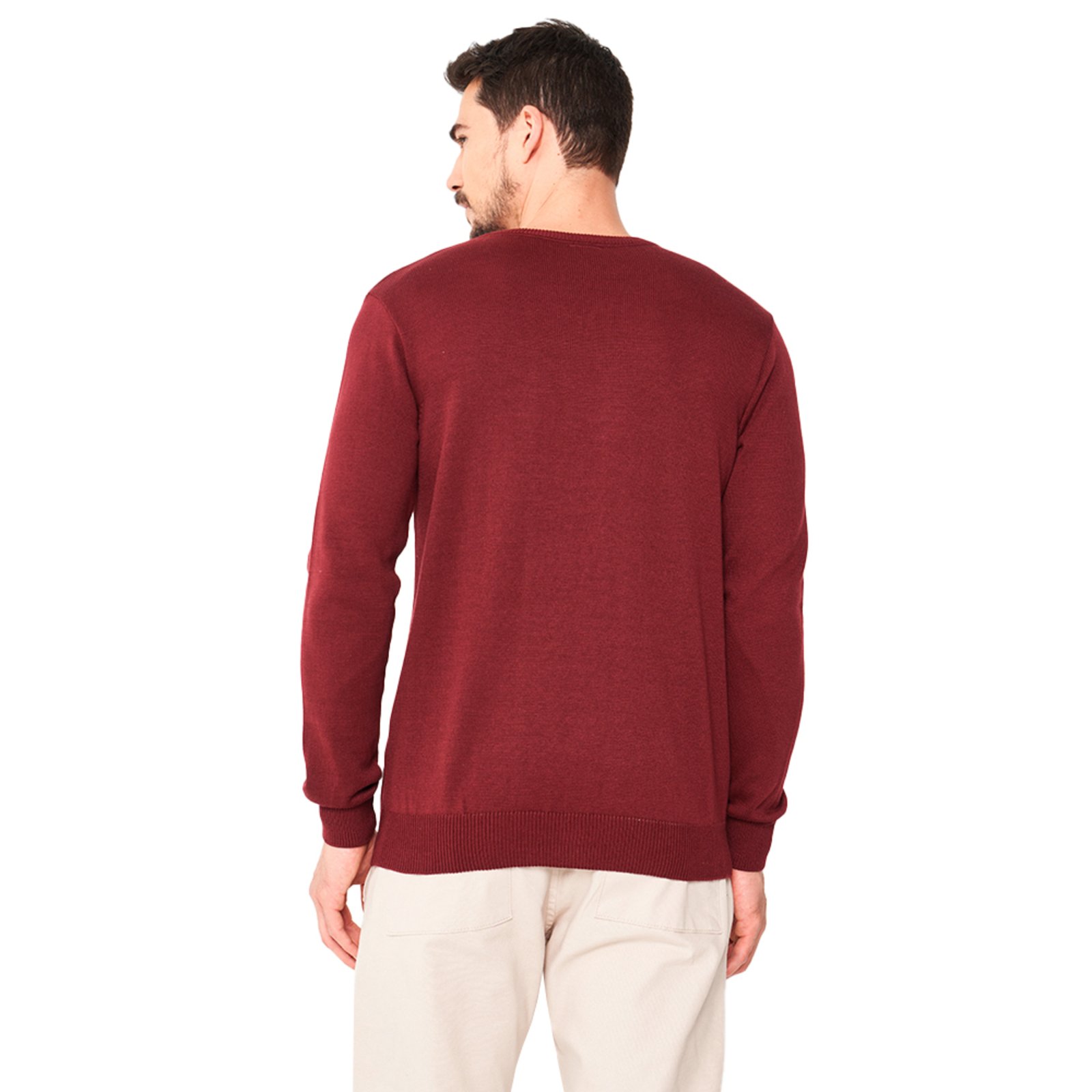 Vista 3 Suéter Tricô Colcci Slim Ou24 Masculino bege Colcci bege