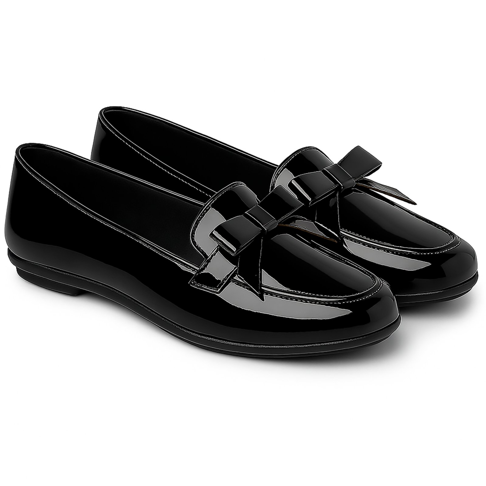 Infantil - Sapatilha Feminina Social Preta Estilo Mocassim Sapato Menina Pepite