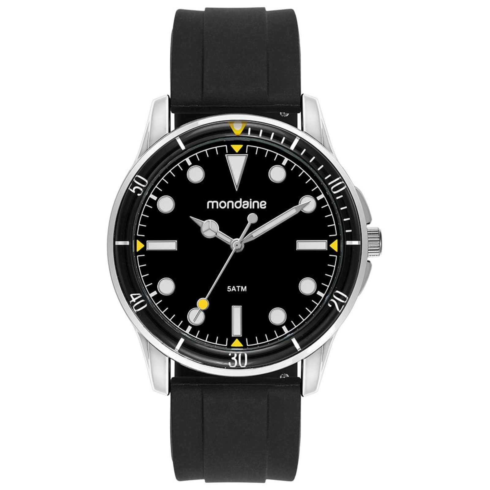 Relógio Mondaine Masculino Analógico Silicone Preto Mondaine