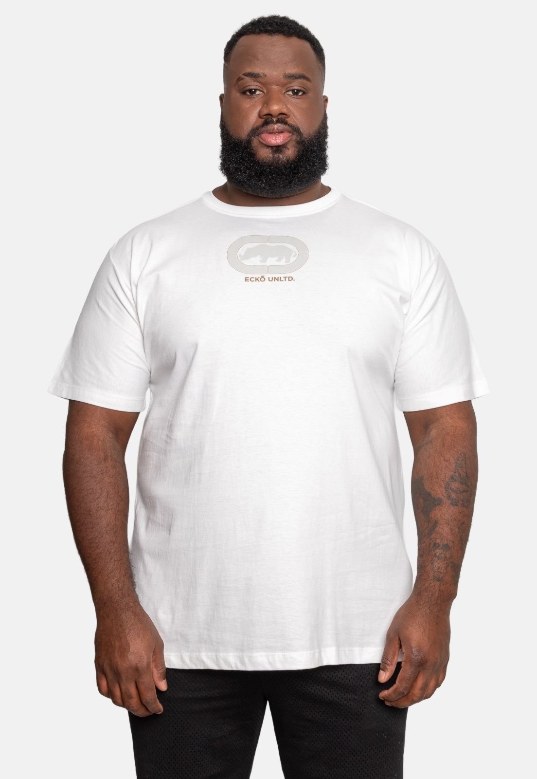 Camiseta Ecko Estampada Plus Size Branca