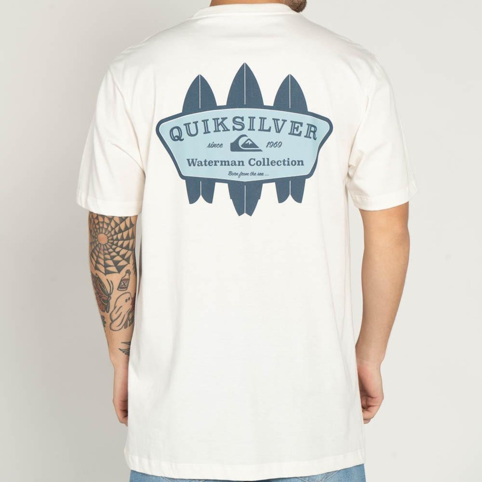 Camiseta Quiksilver Twinz Logos WT25 Masculina Snow White