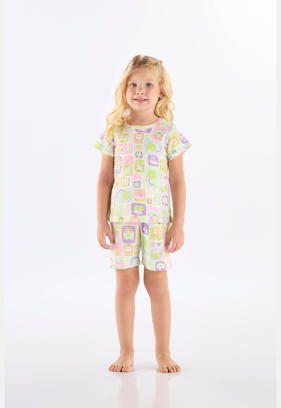 Pijama Feminino em Suedine Up Baby Off-White