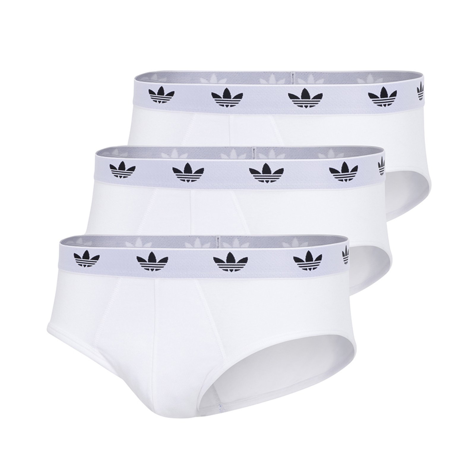 Kit com 3 Cuecas Cavadas adidas Underwear Branco
