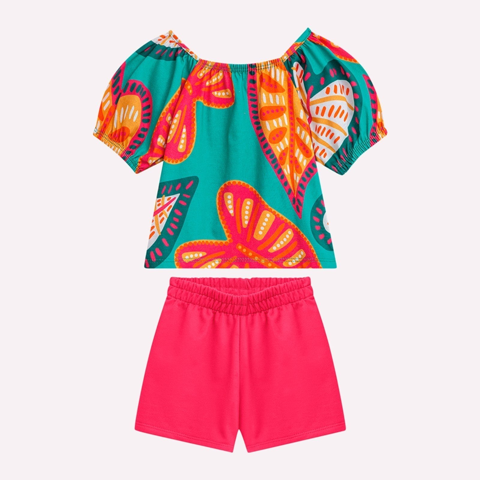 Infantil – Conjunto Menina Folhagem Nanai