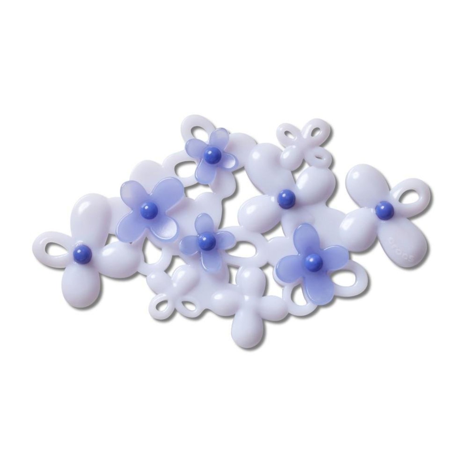 Infantil - Jibbitz™ Flores Azuis Florescendo UNICO Branco