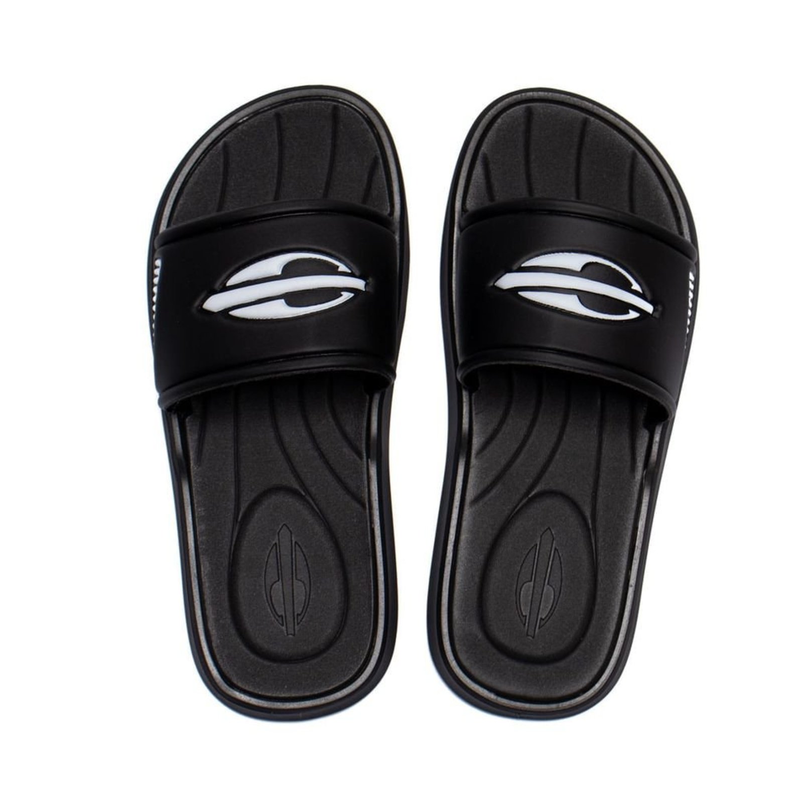 Infantil - Chinelo Slide Mormaii Quiver Casual Preto/Branco