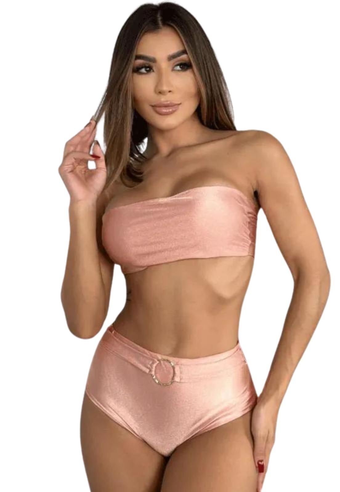Biquíni Hot Panties Tomara que Caia Básico Liso Carol Rosê