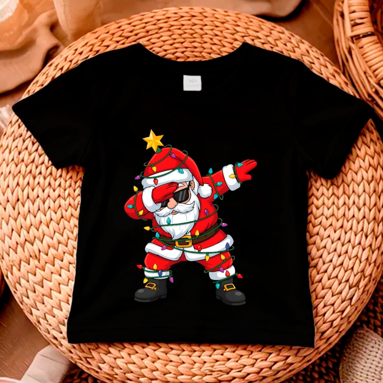Vista 2 Infantil - Camiseta Ousy Papai Noel Estiloso branco ousy branco