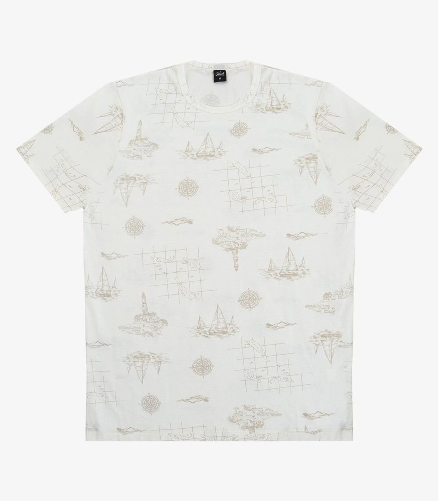 Camiseta Masculina Em Meia Malha Select Cinza
