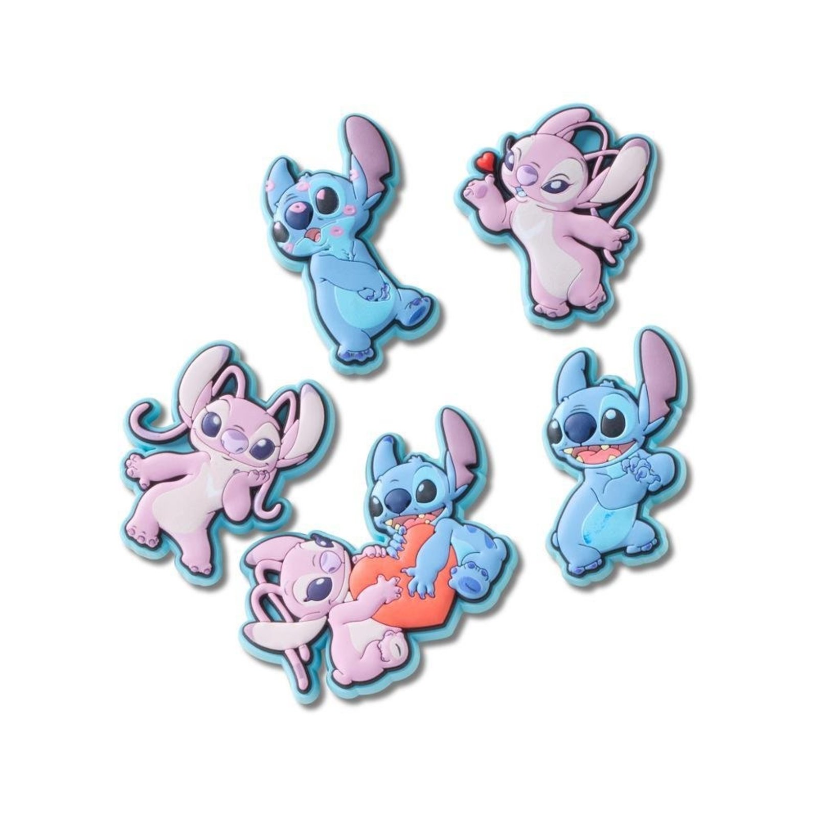 Infantil - Jibbitz™ Stitch E Angel Pack Com 5 Peças Único Branco