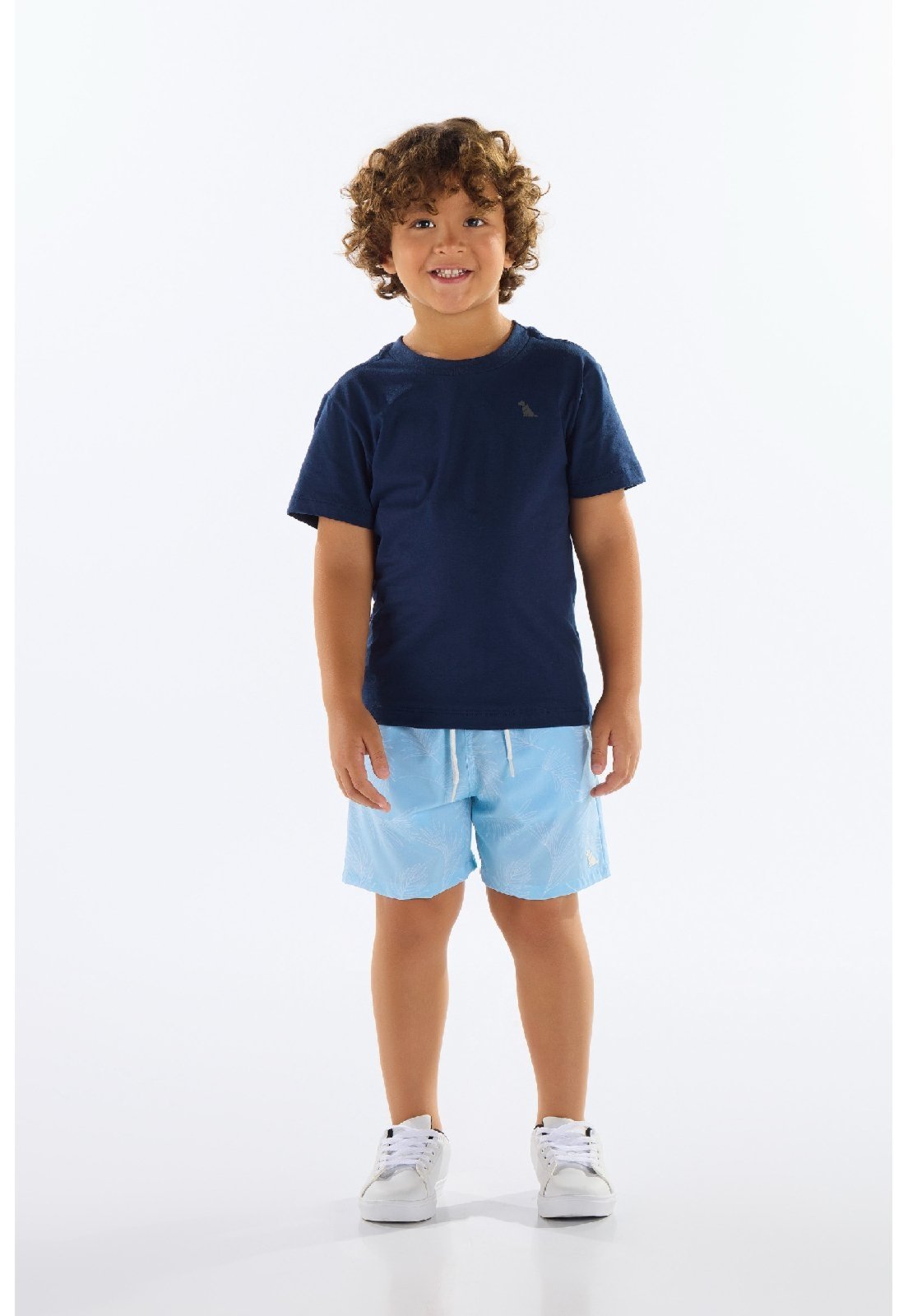 Infantil – Bermuda Boxer em Microfibra Quimby Azul