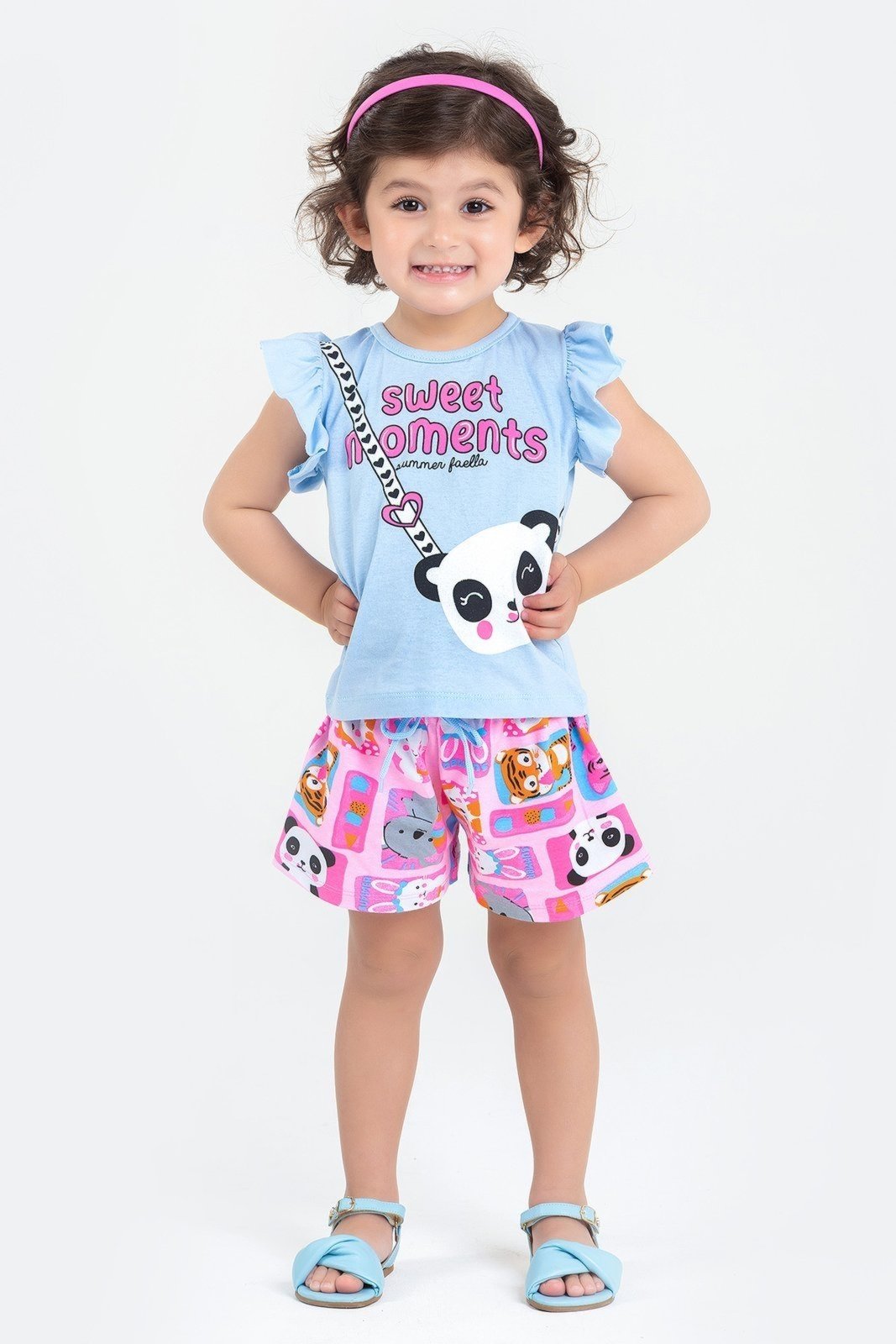 Infantil – Conjunto Verão Feminino Sweet Moments – Azul