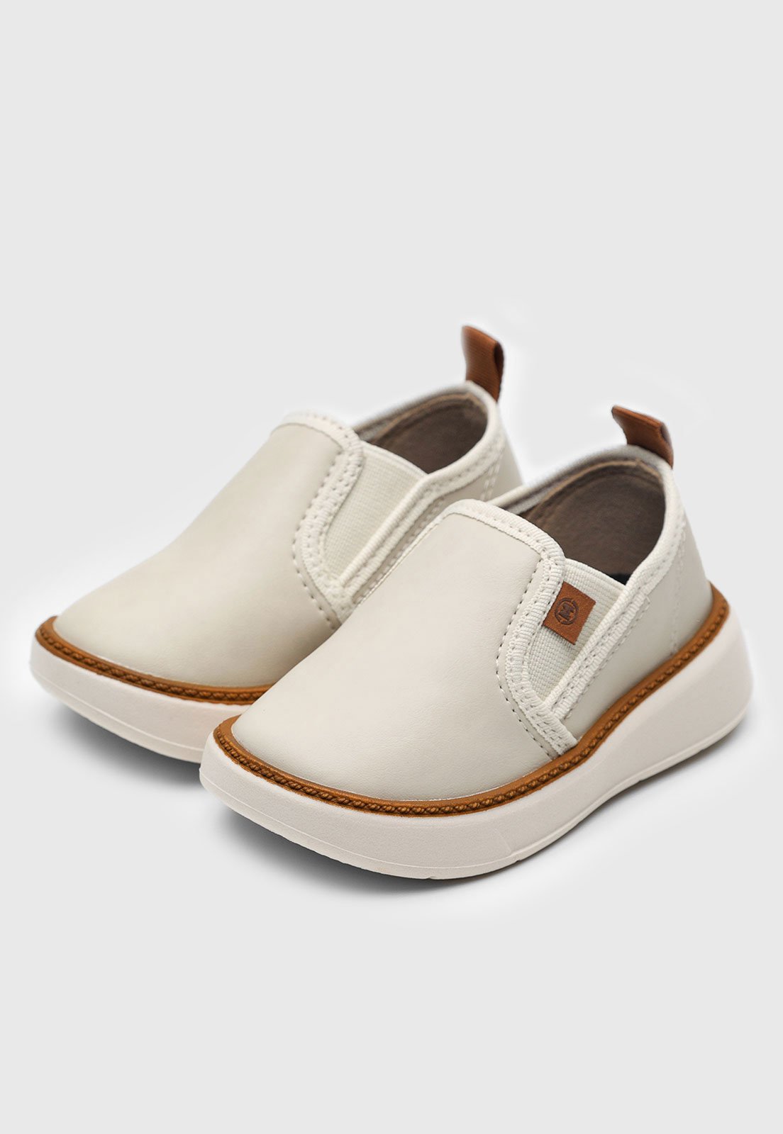 Infantil - Tênis Slip On Molekinho Liso Off-White