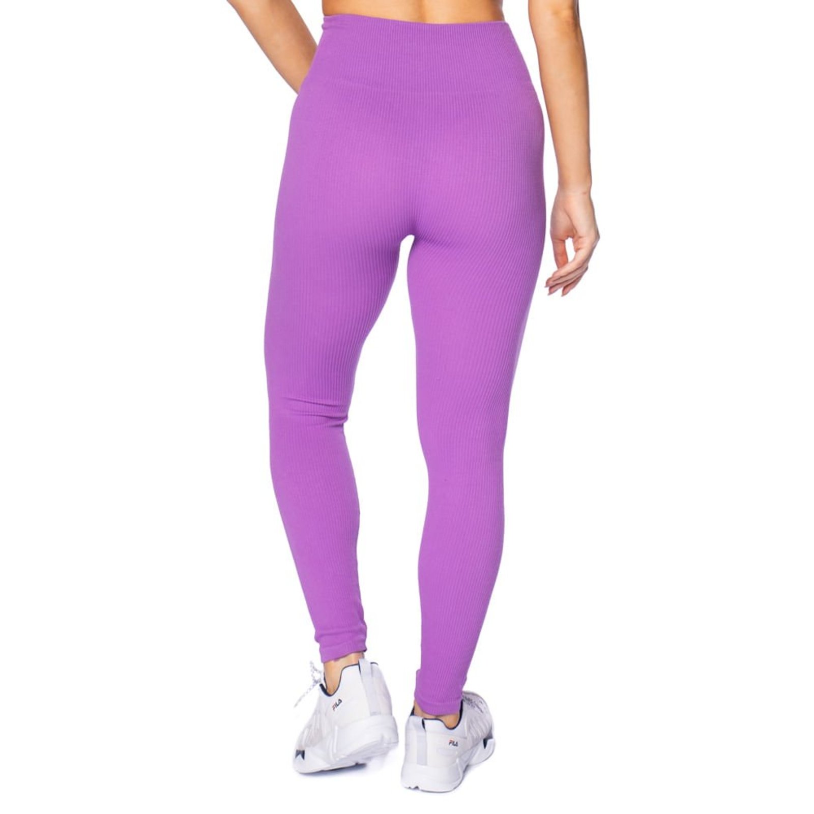 Vista 3 Legging Feminina The Style Box Canelada Sem Costura roxo The Style Box roxo
