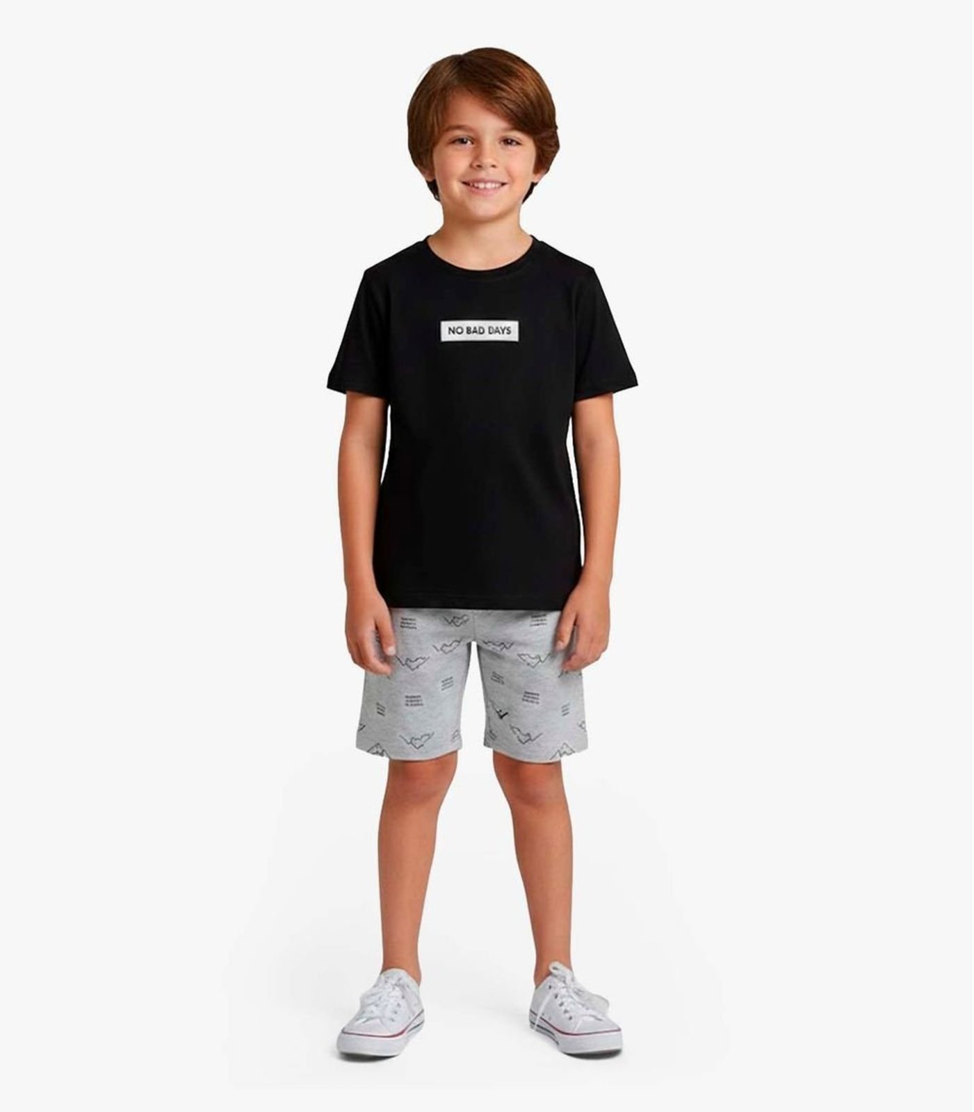 Infantil - Conjunto Camiseta e Bermuda Select Cinza
