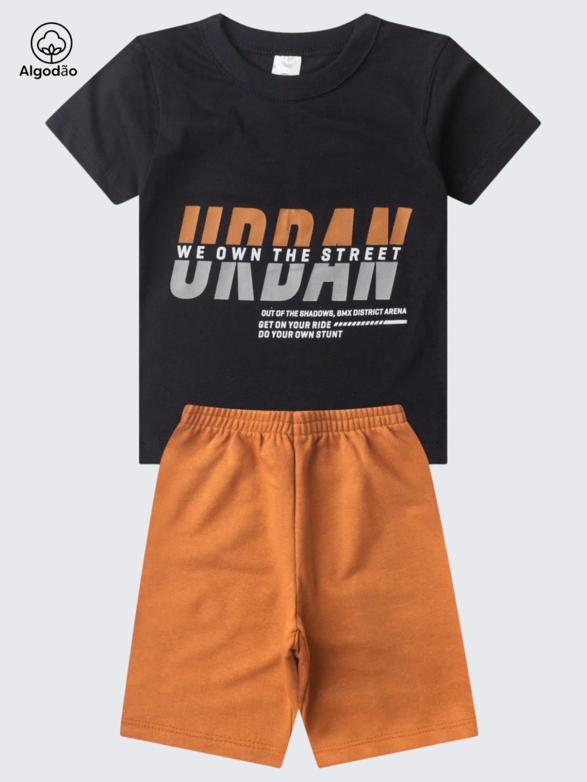 Vista 2 Infantil - Conjunto Masculino Meia Malha/Moletinho Urban ROSA AZUL KIDS preto ROSA AZUL KIDS preto