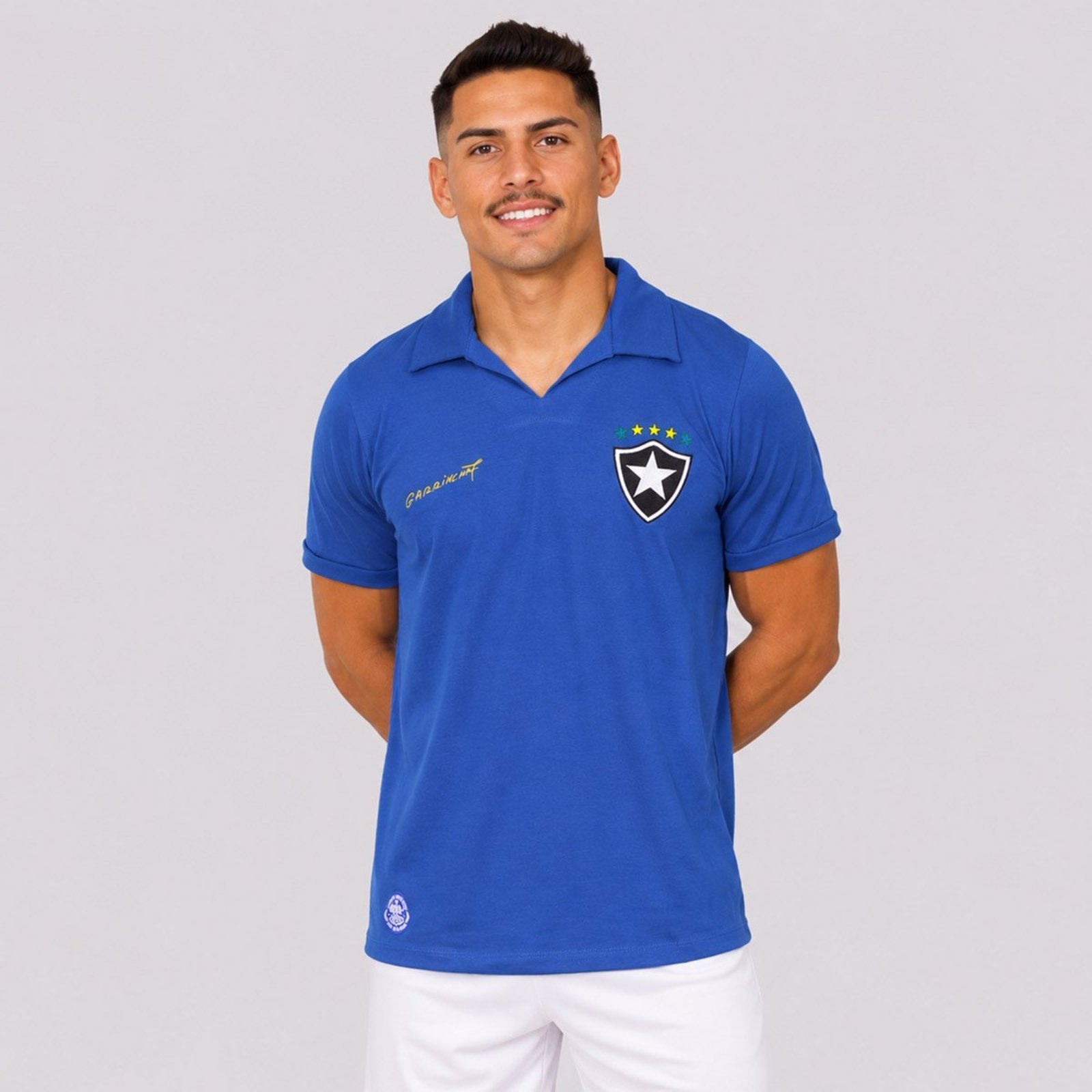 Camisa Botafogo Retrô Garrincha Azul