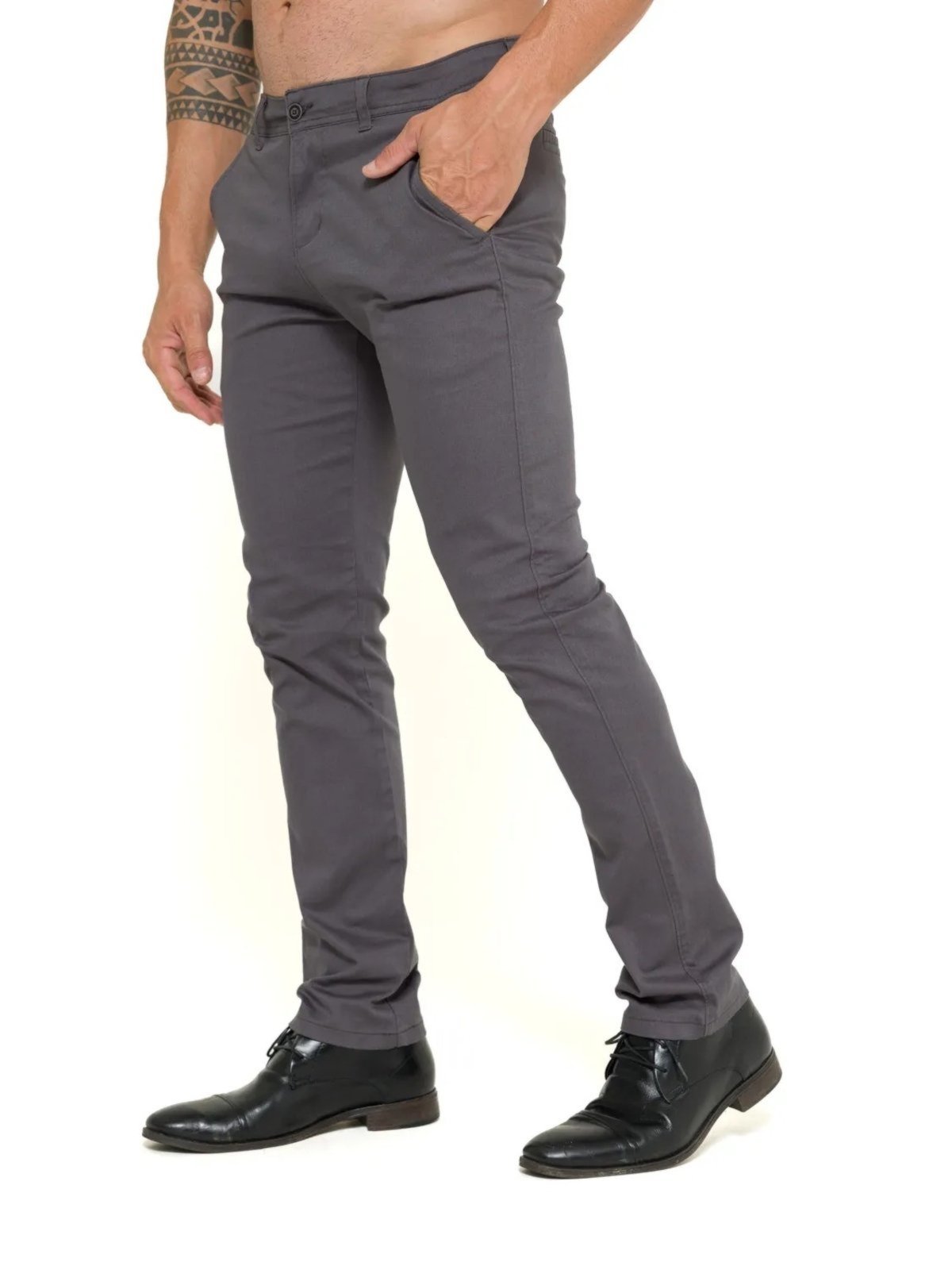 Calça Sarja Klug Bolso-Faca Chumbo