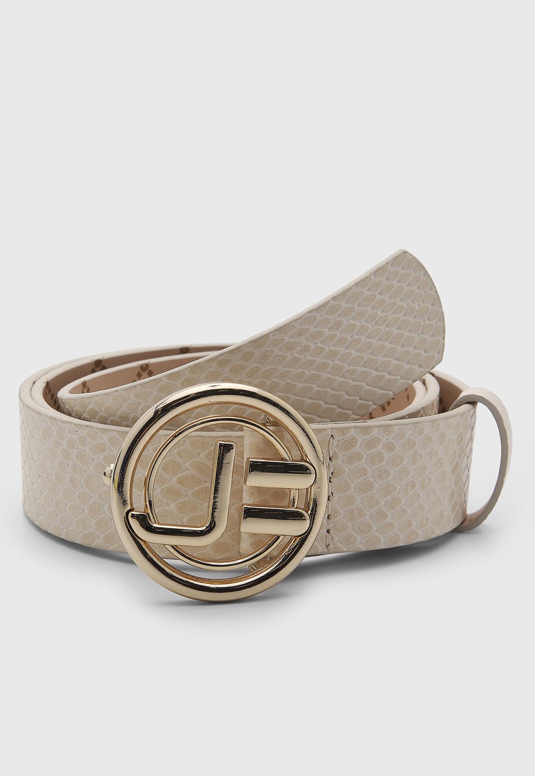 Cinto Jorge Bischoff Couro Texturizado Off-white