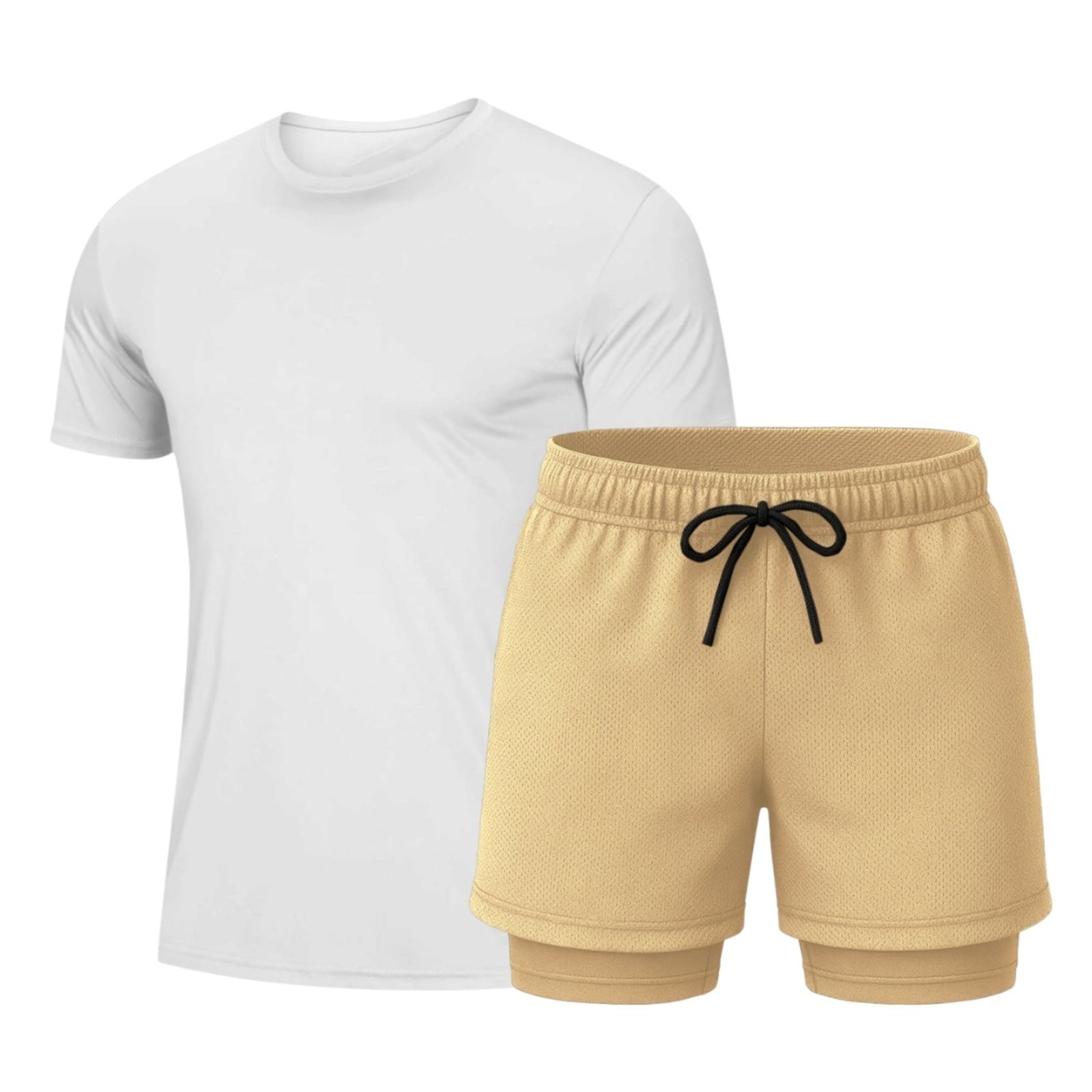 Conjunto Masculino Camiseta Dryfit e Short Térmico Liso